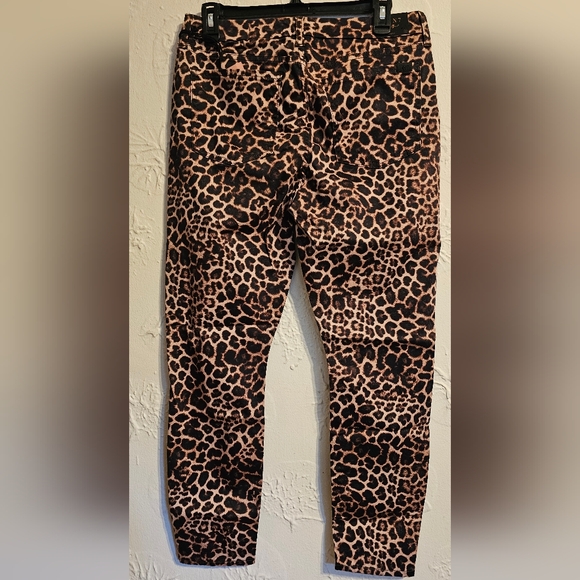 JEN7 Mankind Leopard Print Ankle Skinny Leg Women's Jeans NWT 10 - Picture 2 of 7